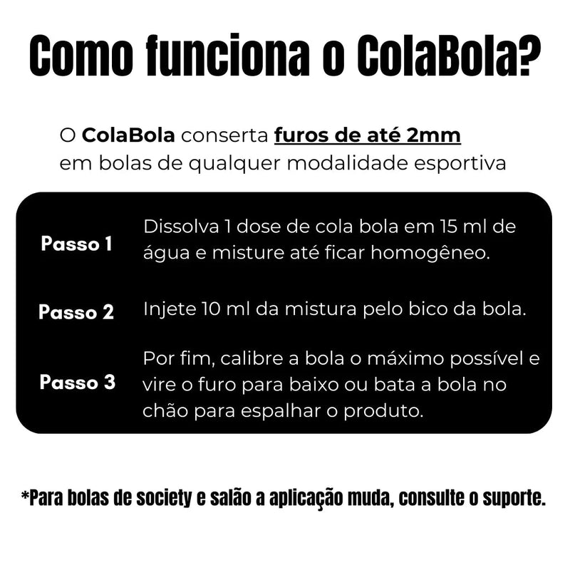 Kit De Bola Cola 10 Tiros - Consertar Bola